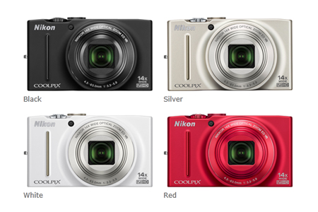 Nikon Coolpix S8200 Colours