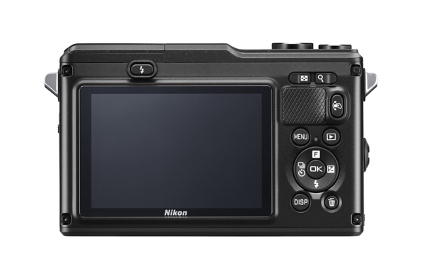 Rear view of the Nikon 1 AW 1 camera