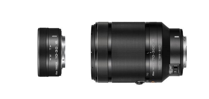Nikon 1 Lenses: 1 NIKKOR VR 70–300mm f/4.5–5.6 and 1 NIKKOR VR 10 