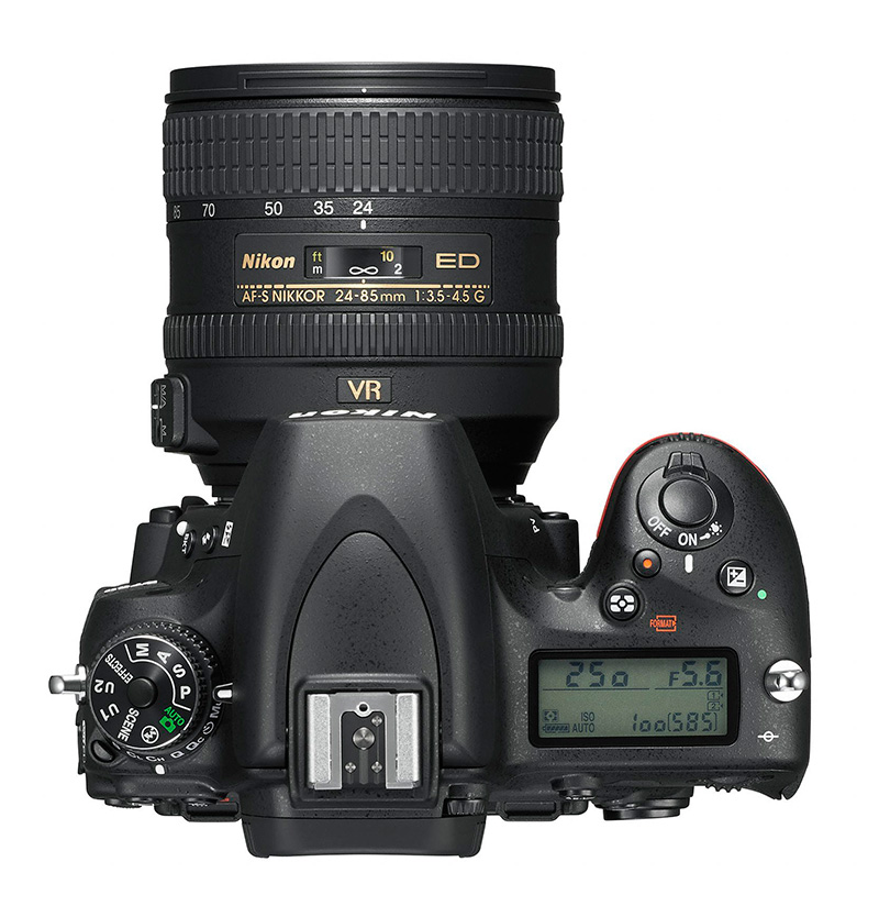 New Nikon D750 DSLR top